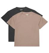 Minymo T-shirt - 2-pak - Fossil