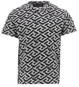 Versace T-shirt - La Greca - GrÃ¥meleret/Sort