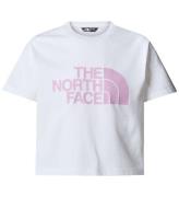 The North Face T-shirt - Cropped - Easy - Hvid/Cyber Pink