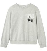 Name It Sweatshirt - NkfBukak - Light Grey Melange m. Print