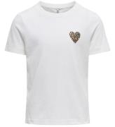 Kids Only T-shirt - KogLany - Cloud Dancer/Leo Heart