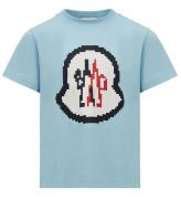 Moncler T-shirt - Open Blue m. Logo