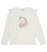 Minymo Bluse - Marshmallow White m. Print