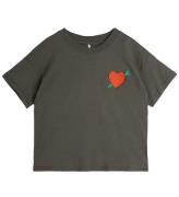 Mini Rodini T-shirt - Arrowed Heart - MÃ¸rkegrÃ¸n