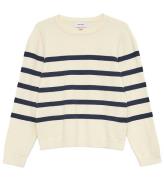 Vero Moda Girl Bluse - Strik - VmSaba - Birch/NAVY BLAZER