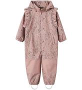 Name It Softshelldragt m. Fleece - NmfAlfa08 - Pale Mauve/Flower