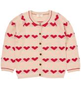 Copenhagen Colors Cardigan - Strik - Heart - Berry Comb