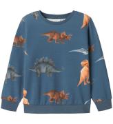 Name It Sweatshirt - NmmPnodino - Coronet Blue m. Dino