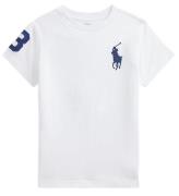 Polo Ralph Lauren T-shirt - Hvid m. Navy