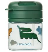 Liewood Kop m. Sugerør - Pavia - 280 ml - Dinosaurs/Mist