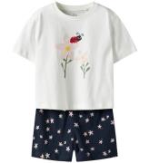 Name It ShortssÃ¦t - NmfVilinse - Bright White/Navy Blazer m. Blo