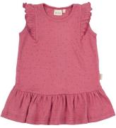 Petit Piao Kjole - Rib - Modal- Frill Dot - Light Berry