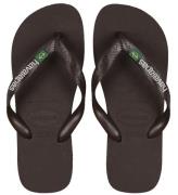Havaianas Klipklapper - Brasil Logo - Dark Brown/White