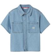 Name It Skjorte - NkmFelix - Light Blue Denim/Stripes