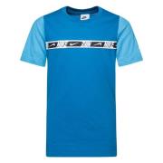 Nike T-Shirt NSW Repeat - Blå/Hvid Børn