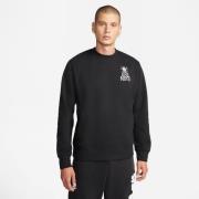 Nike Sweatshirt NSW Fleece Crew - Sort/Hvid