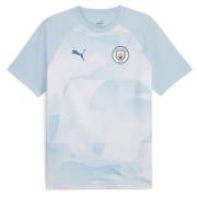 Manchester City Trænings T-Shirt Pre Match - Silver Sky/Blå