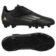 adidas F50 Club Velcro FxG Dark Spark - Sort/Sølv/Guld Børn