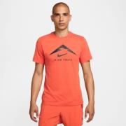 Nike Løbe T-Shirt Dri-FIT Run Trail - Orange/Sort